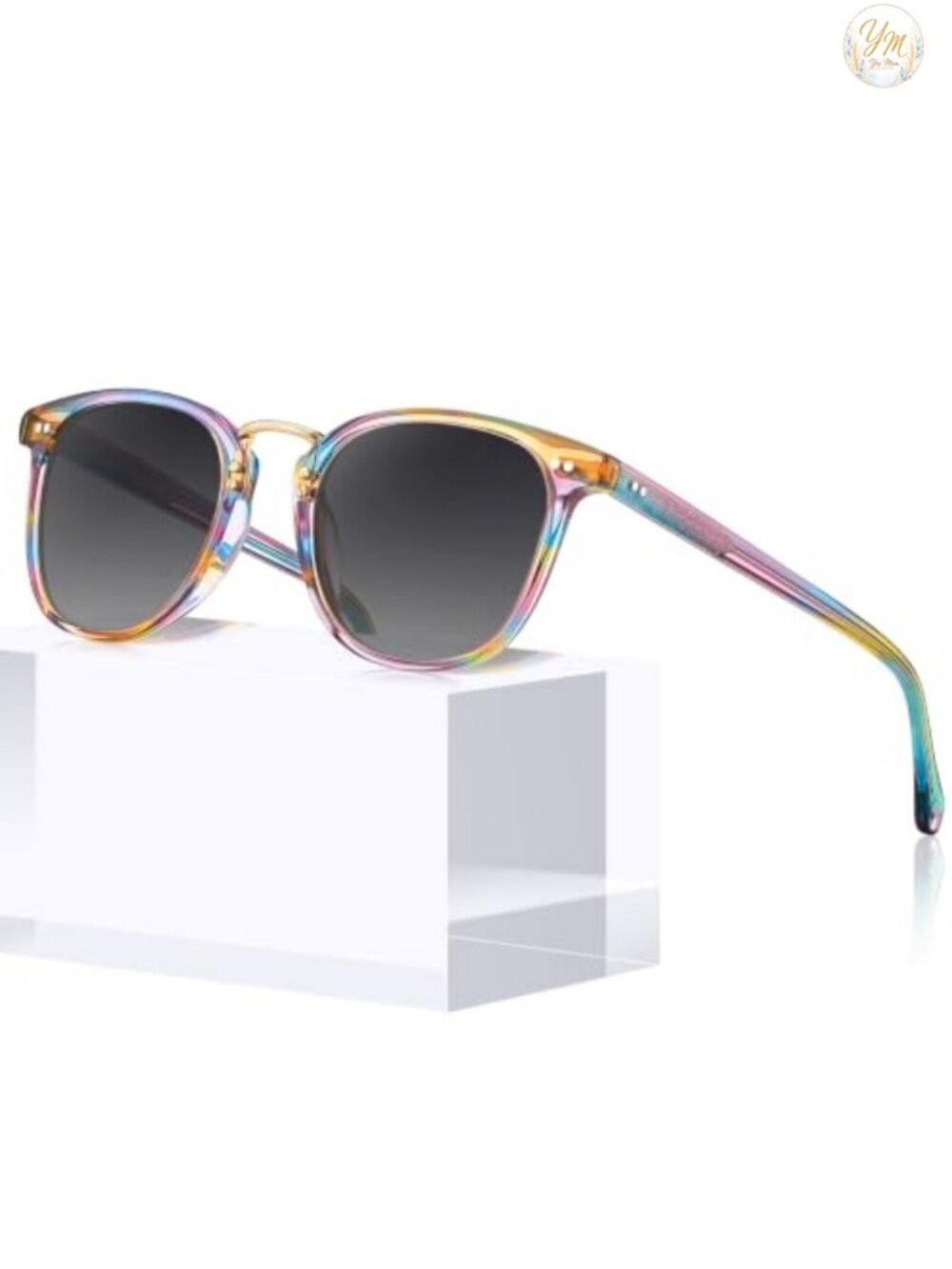 Round Acetate Small Face Polarized Sunglasses for Women